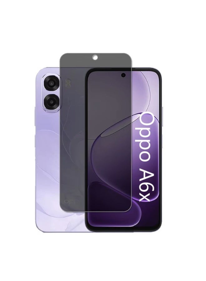 Privacy Tempered Glass Screen Protector compatible with Oppo A6x 5G, Edge-to-Edge Protection, HD Antispy Anti Peeping, Easy Installation - Image 1